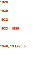 1928  1930  1932  1933 - 1939    1940, 19 Luglio