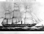 La fregata Merrimack della marina statunitense varata il 15 giugno 1855