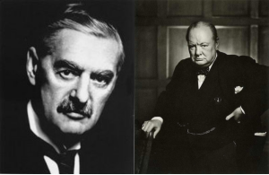 Arthur Neville Chamberlain e Winston Churchill