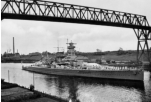 L'Admiral Graf Spee mentre attraversa il Kaiser Wilhelm Kanal